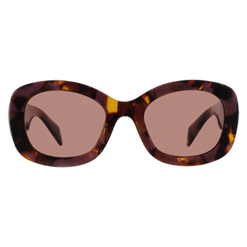 Prada Brown Gradient Oval Ladies Sunglasses PR A13S 18R70E 54