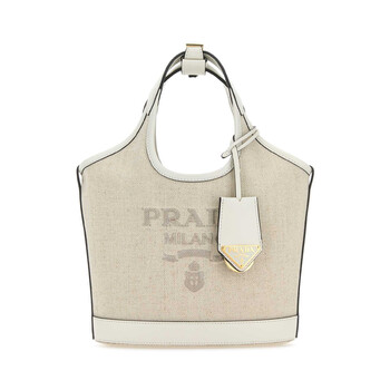 Sand Canvas Handbag 1BE074VOAH2DLI F0N86