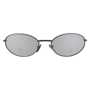 Silver Mirror Oval Ladies Sunglasses PR A59S 1AB60G 59
