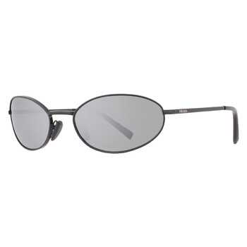 Silver Mirror Oval Ladies Sunglasses PR A59S 1AB60G 59