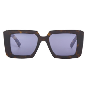 Violet Mirrored Internal Silver Square Ladies Sunglasses PR 23YS 2AU05Q 51