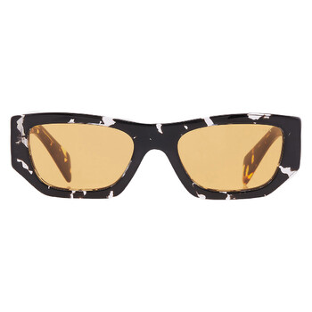 Yellow Rectangular Unisex Sunglasses PR A01S 15O10C 53