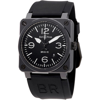 Pre-owned Bell and Ross Aviation Automatic Black Dial Men's Watch BR0392-CER-BLP/SRB Pre-owned Bell and Ross Aviation Automatic Black Dial Men's Watch BR0392-CER-BLP/SRB