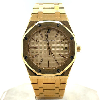 Pre-owned Audemars Piguet Royal Oak Quartz Champagne Dial Men's Watch 1391743 Pre-owned Audemars Piguet Royal Oak Quartz Champagne Dial Men's Watch 1391743