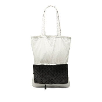Pre-owned Bottega Veneta Intrecciato Trimmed Nylon Eco Tote B08673014E