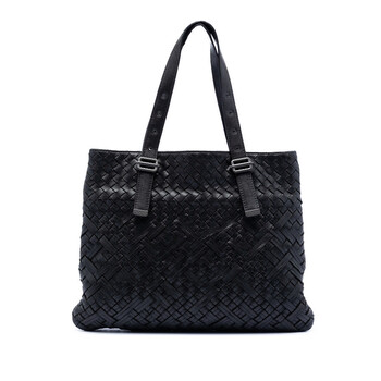 Pre-owned Bottega Veneta Nappa Intrecciato Belted Flat Tote Unisex B01638461K