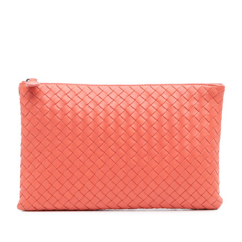 Pre-owned Bottega Veneta Nappa Intrecciato Clutch Unisex 256400 V0010 6502