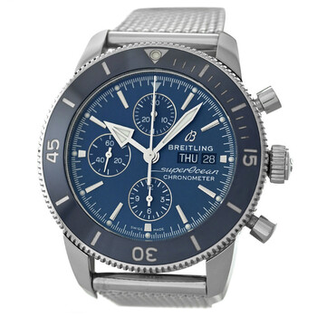 Pre-owned Breitling SuperOcean Heritage II Chronograph Automatic Chronometer Blue Dial Men's Watch A13313
