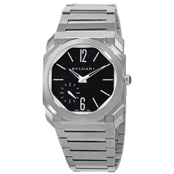 Pre-owned Bvlgari Octo Finissimo Black Dial Men's Watch 103297