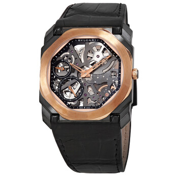 Pre-owned Bvlgari Octo Finissimo Chronograph Skeleton Dial Men's Watch 102469 Pre-owned Bvlgari Octo Finissimo Chronograph Skeleton Dial Men's Watch 102469