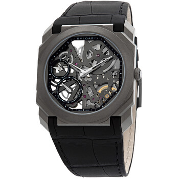 Pre-owned Bvlgari Octo Finissimo Skeleton Dial Men's Watch 102714 Pre-owned Bvlgari Octo Finissimo Skeleton Dial Men's Watch 102714