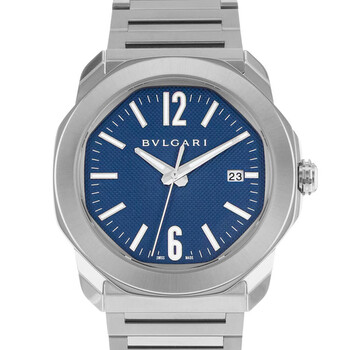 BVLGARI 腕時計 Solotempo ネイビー Bvlgari Octo Solotempo BG038S Blue Dial With Box and Papers