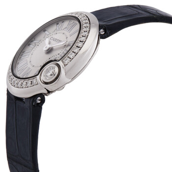 Pre-owned Cartier Ballon Blanc De Cartier 26mm Quartz Silver Dial Ladies Watch W4BL0002
