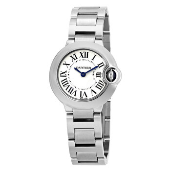 Pre-owned Cartier Ballon Bleu Silver Dial Stainless Steel Ladies Watch W69010Z4