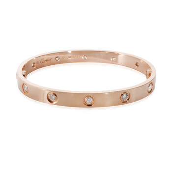 Pre-Owned Cartier Love Bracelet in 18k Rose Gold 0.96 CTW 137043 Pre-Owned Cartier Love Bracelet in 18k Rose Gold 0.96 CTW 137043