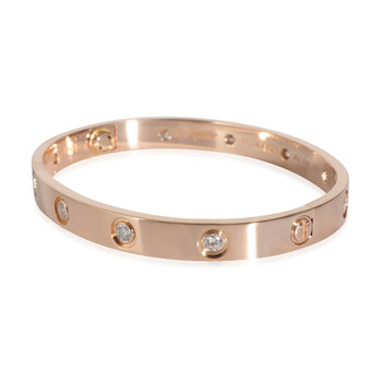 Pre-Owned Cartier Love Bracelet in 18k Rose Gold 0.96 CTW