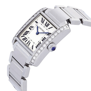 Pre-owned Cartier Tank Francaise Silver Dial Ladies Watch W4TA0009