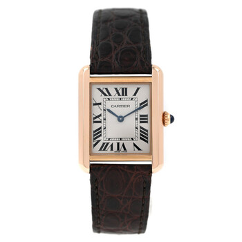 Pre-owned Cartier Tank Solo Silver Dial Ladies Watch W5200024 Pre-owned Cartier Tank Solo Silver Dial Ladies Watch W5200024