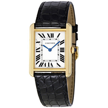 Pre-owned Cartier Tank Solo Silver Opaline Dial Unisex Watch W5200004 Pre-owned Cartier Tank Solo Silver Opaline Dial Unisex Watch W5200004