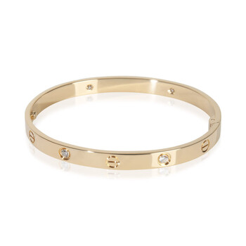 Pre-Owned Cartier Yellow Gold Diamond Love Single Screw Closure Bracelet 152825 Pre-Owned Cartier Yellow Gold Diamond Love Single Screw Closure Bracelet 152825