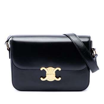 Celine 250Shiny Calfskin Teen Triomphe Bag In Black 188423BF4.38SI