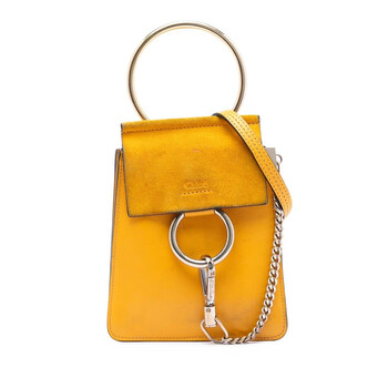 Pre-owned Chloe Mini Calfskin and Suede Faye Bracelet Bag Ladies 03-18-99-65