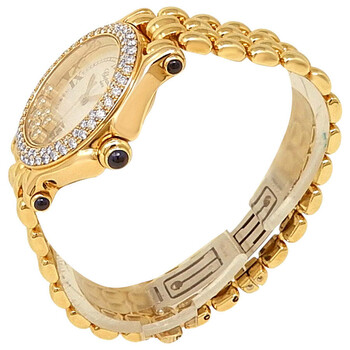 Pre-owned Chopard Happy Sport Quartz Diamond White Dial Ladies Watch 27/6145-23