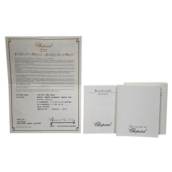 Pre-owned Chopard Happy Sun Quartz Diamond Rose Gold Dial Ladies Watch 207469-5007