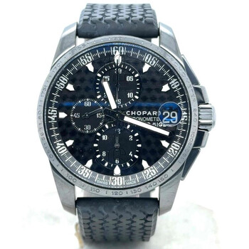 Pre-owned Chopard Mille Miglia Gt Xl Chrono Chronograph Tachymeter Black Carbon Fiber Dial Men's Watch 168459/3022
