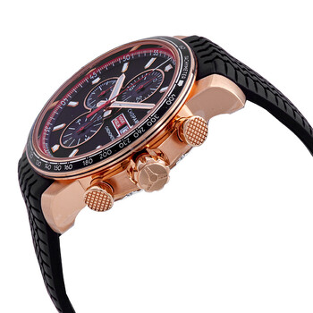 Pre-owned Chopard Millie Miglia Gts Chronograph Black Dial Men's Watch 161293-5001