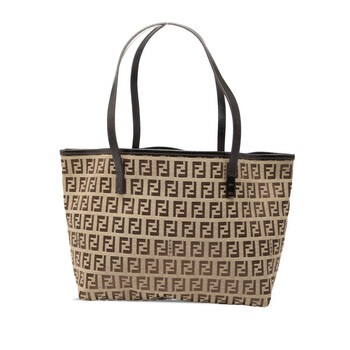 Pre-owned Fendi Mini Zucchino Canvas Roll Tote Ladies 2444 8HB056 029 GUGM13KG6T0WWXE3 Pre-owned Fendi Mini Zucchino Canvas Roll Tote Ladies 2444 8HB056 029 GUGM13KG6T0WWXE3
