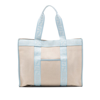 Pre-owned Fendi Zucca Trimmed Canvas Tote Ladies 2241-8BH165-MZH-068 BQP6RK423PBYM30T