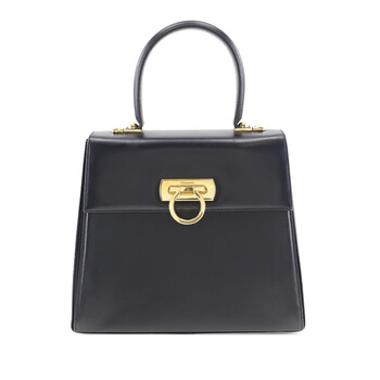 Ferragamo Ladies Black Micro Iconic Top Handle Bag 213972 762967