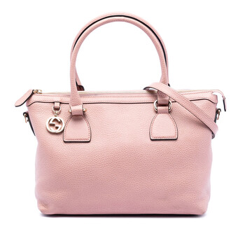 Pre-owned Gucci Dollar Calfskin GG Charm Satchel Ladies 449659 493075 D0PY5OI2B5M0H6S0