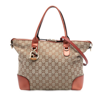 Gucci Pre-owned Gucci GG Canvas Heart Bit Satchel Ladies 269957
