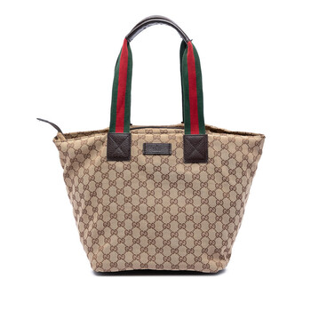 Gucci Pre-owned Gucci GG Canvas Web Tote 131231 204991 - Pre-Owned