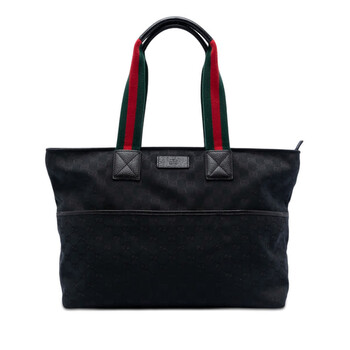 Gucci Pre-owned Gucci GG Canvas Web Vertical Tote Ladies 131233