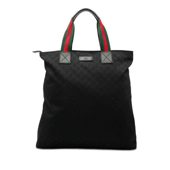 Gucci Pre-owned Gucci GG Canvas Web Vertical Tote Ladies 131233