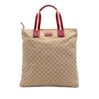 Gucci Pre-owned Gucci GG Canvas Web Vertical Tote Unisex