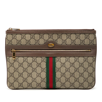Gucci Pre-owned Gucci Canvas Interlocking G Web Clutch Ladies