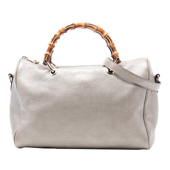 Pre-owned Gucci Medium Calfskin Bamboo Shopper Boston Bag 353124 525040 Pre-owned Gucci Medium Calfskin Bamboo Shopper Boston Bag 353124 525040