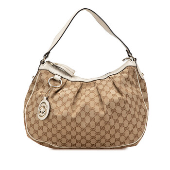 Pre-owned Gucci Medium GG Canvas Sukey Shoulder Bag 232955 200047 Pre-owned Gucci Medium GG Canvas Sukey Shoulder Bag 232955 200047