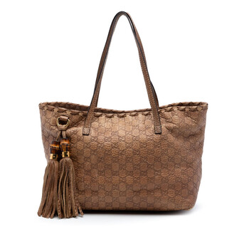 Gucci Pre-owned Gucci Leather Peggy Braided Tote Ladies 354666
