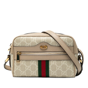 Gucci Pre-owned Gucci Small GG Supreme Textured Calfskin Web
