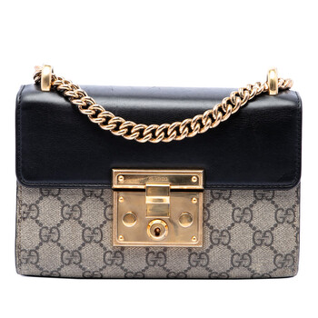 Gucci Pre-owned Gucci Small GG Supreme Padlock Crossbody Ladies