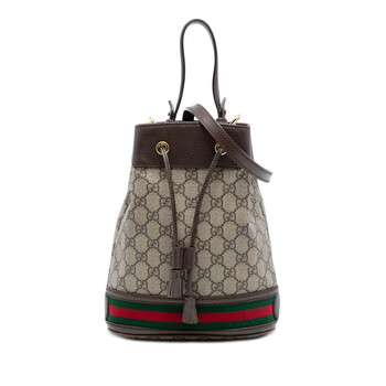 Pre-Loved Gucci Canvas Sylvie Baiadera Web Drawstring Backpack Gucci Pre-owned Gucci Canvas Sylvie Baiadera Web Drawstring  main image 3