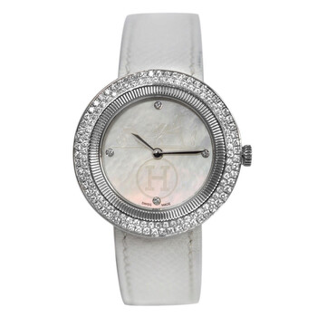 Pre-owned Hermes Passe Passe Quartz Diamond Ladies Watch PP1.430
