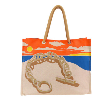 Pre-owned Hermes Toile Escale a la Plage Beach Bag Ladies DRK88VXVWV63RJH1