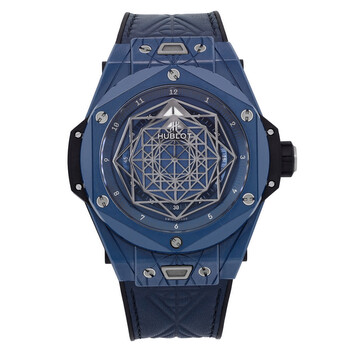 Pre-owned Hublot Big Bang Sang Bleu Blue Dial Men's Watch 415.EX.7179.VR.MXM19