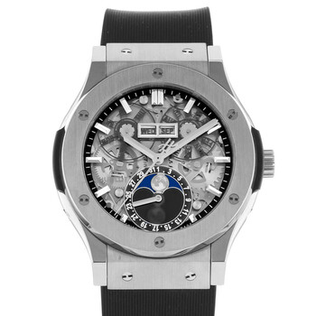 Pre-owned Hublot Classic Fusion Aerofusion Sapphire Skeleton Dial Men's Watch 517.NX.0170.LR